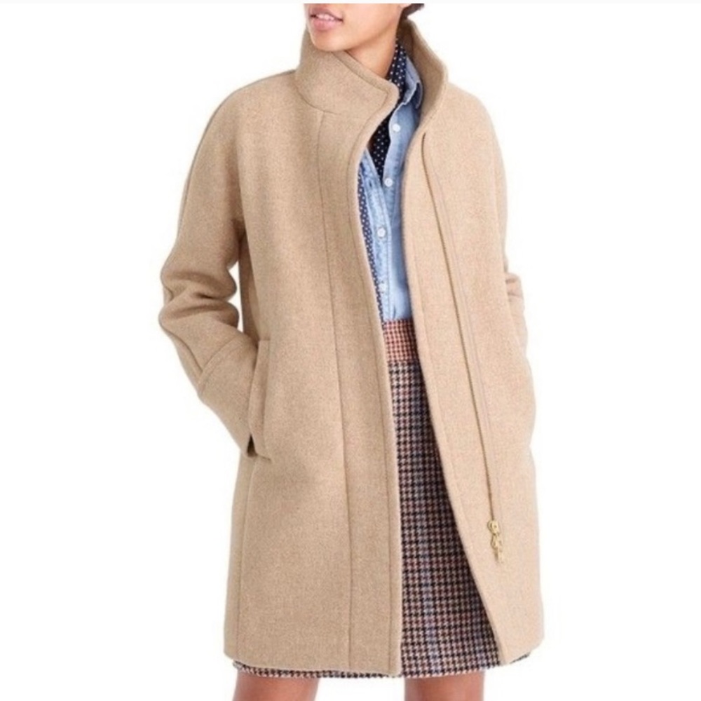 Jcrew Stadium Cloth Cocoon Coat, Sandstone, 0